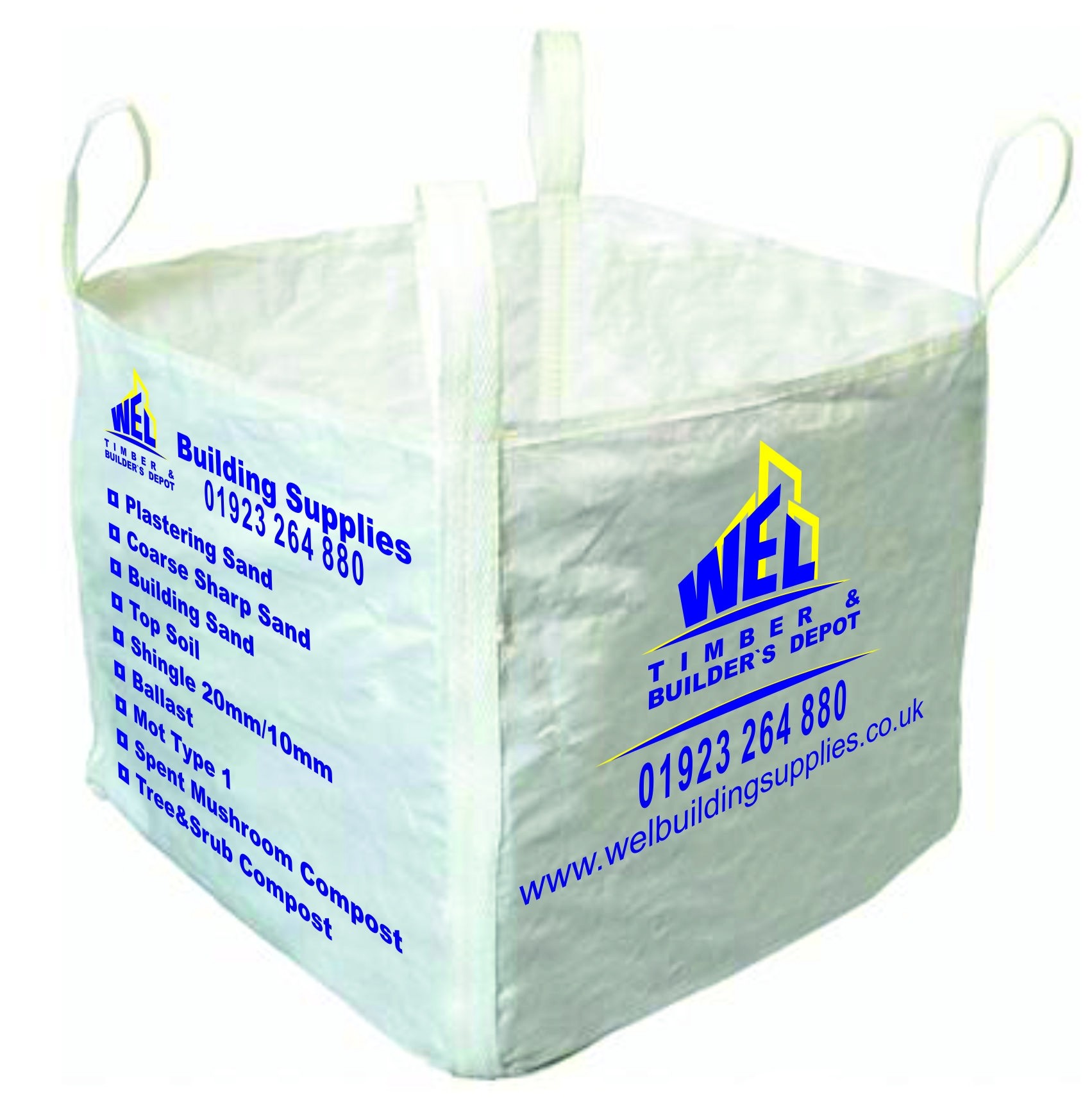 Buy Builders Half Tonne Bag - Open Top/Flat Bottom | Weirbags