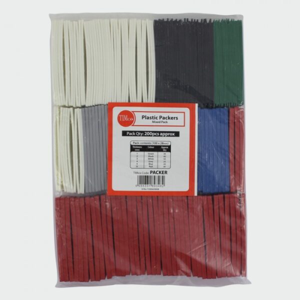 1mm to 6mm Assorted Plastic Packers (bag of 200)
