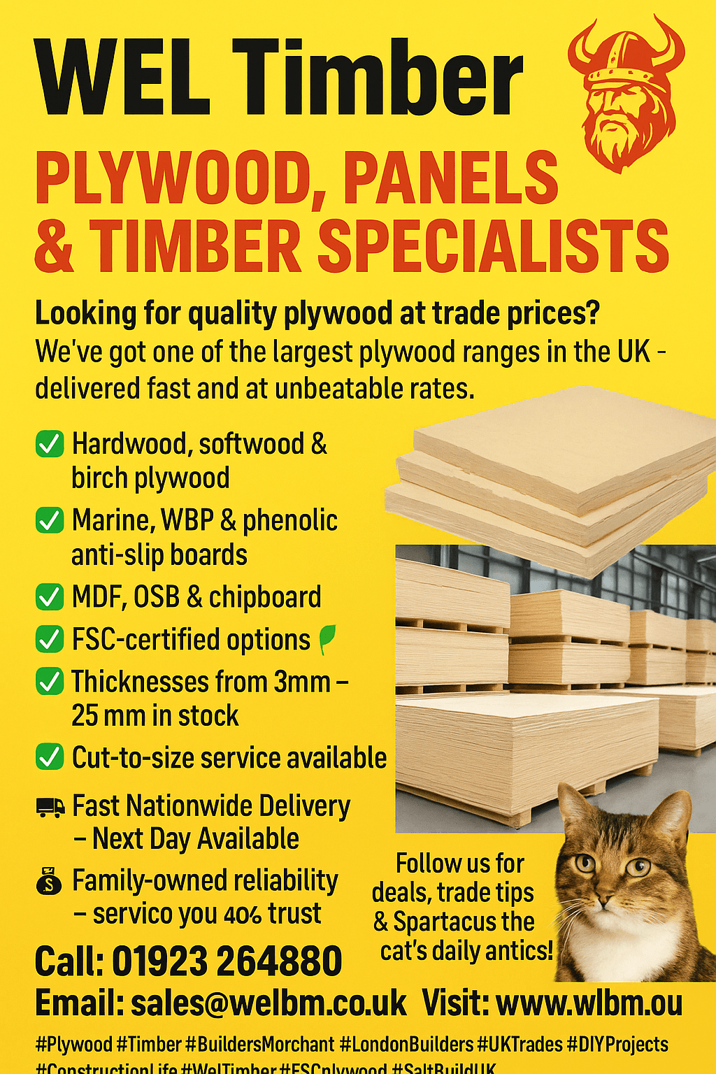 12mm Birch Throughout Plywood BB/BB 2440mm x 1220 - Image 3