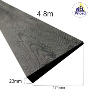Black Featheredge Timber Cladding (2 coats) 23 x 174mm x 4.8m