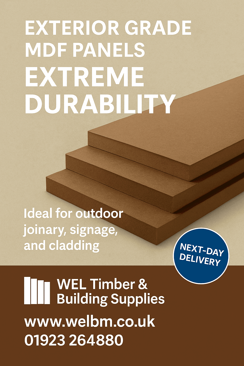 🌧️  15mm MEDITE Tricoya Extreme MDF – Exterior Grade Panel London Next Day Delivery (Copy) - Image 2
